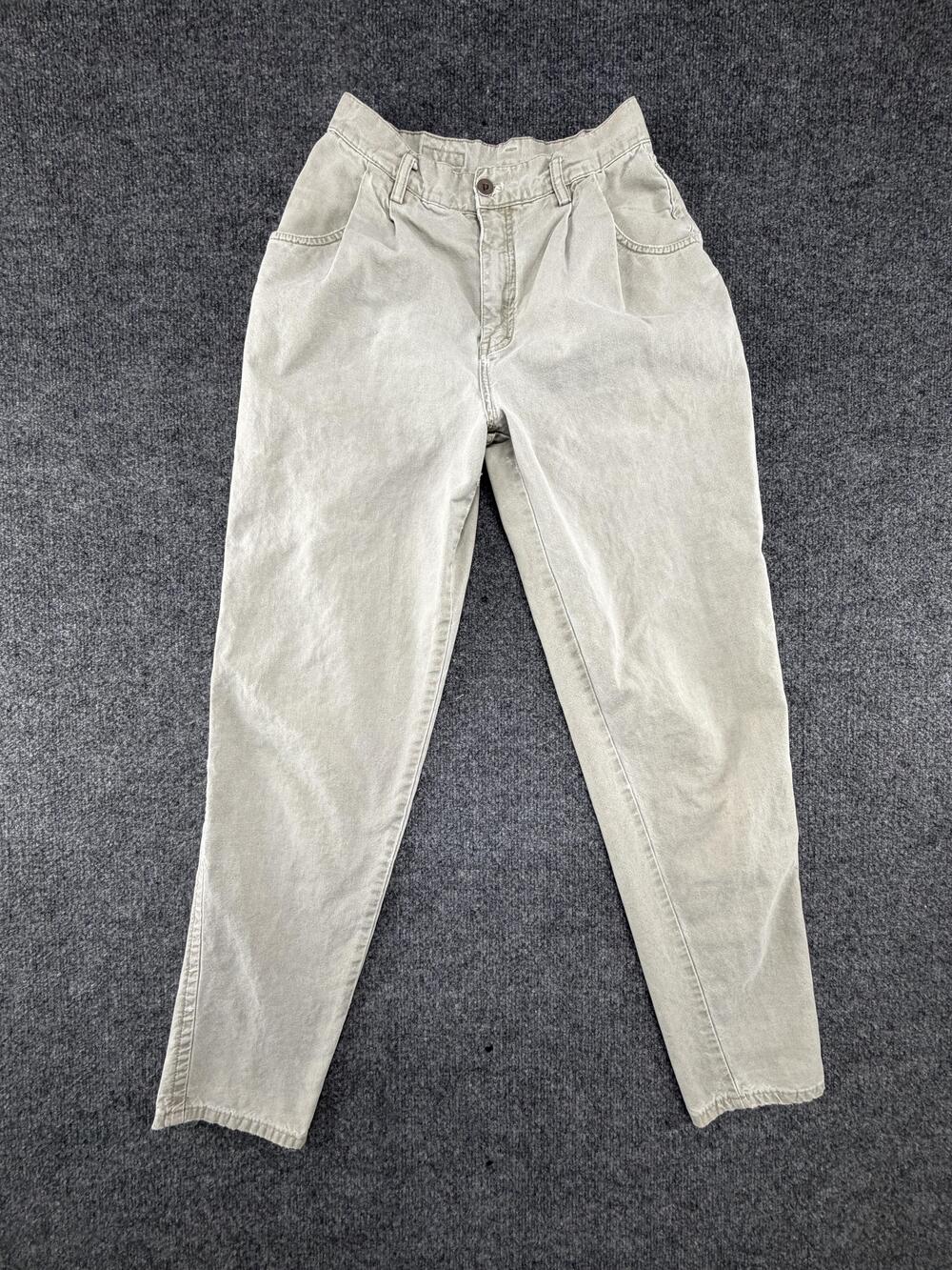 Patagonia Pants Womens 8 Beige Canvas High Rise Pleated Khakis 31 Inseam
